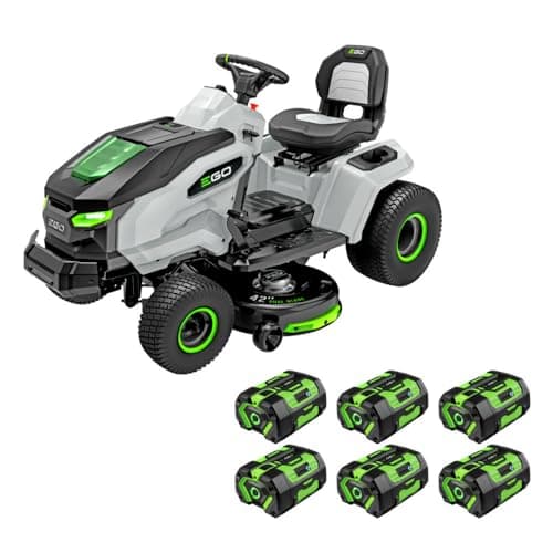 EGO Power+ TR4204 42-inch cordless electric lawn tractor on grass
