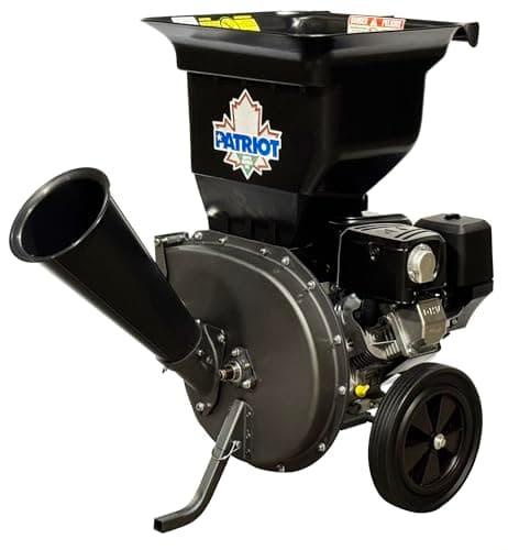Patriot Products CSV-3090B gas-powered wood chipper and leaf shredder